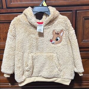 Rudolph Cozy Kids Hoodie Red Nose Reindeer Design size 2T and 3T💕🎁